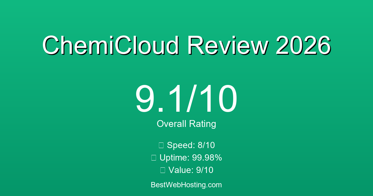 ChemiCloud Review 2026: Honest Test Results & Analysis