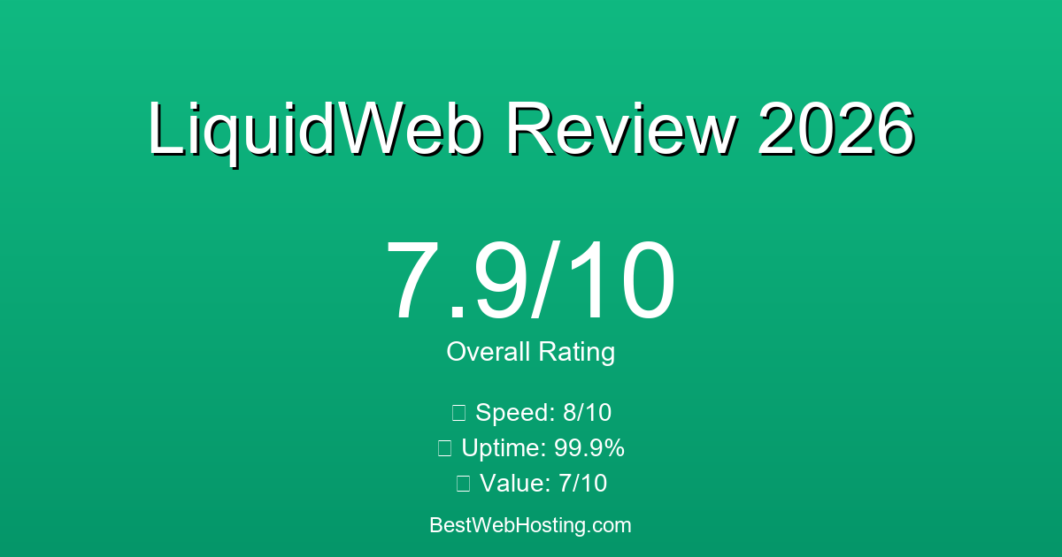 LiquidWeb Review 2026: Honest Test Results & Analysis
